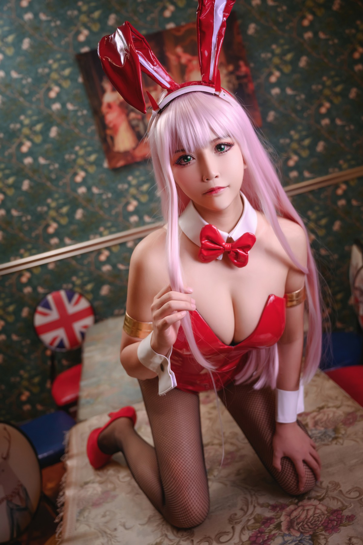 图片[1]-[Cosplay]抱走莫子 – 02 网袜兔女郎 – COSPLAY-御萝部落