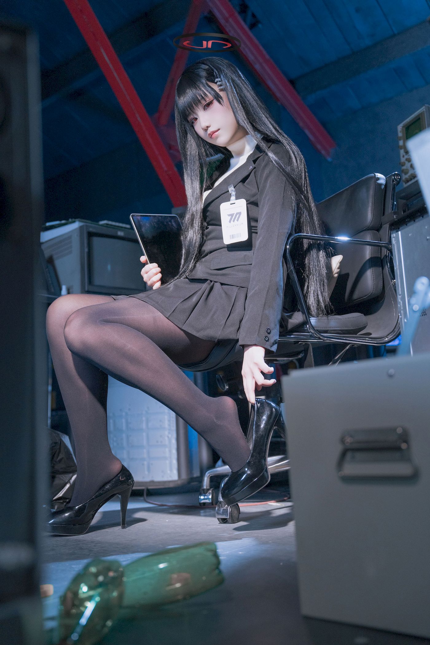lunananya黑丝西装服饰COS蔚蓝档案调月莉音