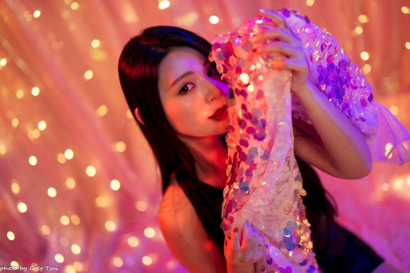 筱筱黑色皮裙黑长直秀发居家熟女棚拍